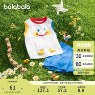 巴拉巴拉寶寶短袖套裝男童T恤夏裝兒童褲子2024童裝洋氣208224119103