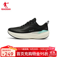 喬丹雨燕秋冬版女跑步鞋 黑色/喬丹白 35