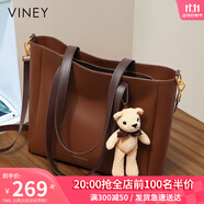 viney牛皮包包女包大容量托特包輕奢斜挎單肩包生日禮物品牌送女友老婆