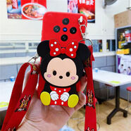 蒙艾酷零錢(qián)包適用于于vivox200ultra手機保護殼軟殼x200s保護套可 紅-米妮+斜掛跨繩 vivoX200ProMini