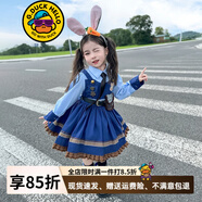 G.DUCKKIDS兒童兔子警官衣服女童瘋狂朱迪cos連衣裙動(dòng)物城洛麗塔女孩公主裙 朱迪長(zhǎng)袖連衣裙 130 (建議身高120cm 8-9歲)cm