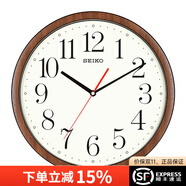 SEIKO精工鐘表歐式客廳現(xiàn)代簡約低音時尚創(chuàng)意電子裝飾掛鐘臥室日歷時鐘 QXA737B（店長力推）