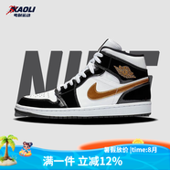 耐克（NIKE）【潮】男鞋Nike Air Jordan aj1籃球鞋中高幫透氣減震休閑運(yùn)動(dòng)鞋 852542-007 黑金-2023版 41