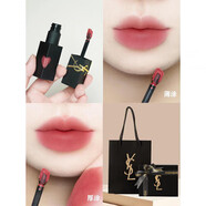 Saint Laurent圣羅蘭YSL黑管愛心唇釉鏡面口紅女生禮物610冰烏龍新品442楊樹林 啞光愛心216野玫瑰+禮盒