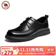 駱駝牌男士皮鞋柔軟牛皮職場(chǎng)通勤百搭商務(wù)休閑鞋P14S005011黑色41
