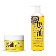 馬油（LOSHI）滋潤保濕潤膚面霜 馬油面霜220g+身體乳485ml