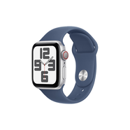 Apple/蘋果 Watch SE 智能手表GPS+蜂窩款40毫米銀色鋁金屬表殼丹寧色運(yùn)動(dòng)型表帶S/M MXHN3CH/B