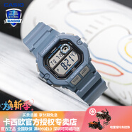 卡西歐（CASIO） 男表女表卡西歐手表男女情侶表學(xué)生時(shí)尚運動(dòng)表太陽(yáng)能雙顯電子表 WS-1400H-2AV新色霧霾藍 10年電量