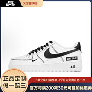 耐克（NIKE）定制球鞋 Air Force 1 空軍一號 黑白熊貓線條 低幫 男女板鞋情侶 315122-111-熊貓線條 定制款 不 35 .5 支持鑒定 假b