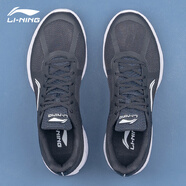 李寧（LI-NING）男鞋跑步鞋新款超輕透氣網(wǎng)面跑鞋男士黑色鞋子休閑鞋運動鞋男 新基礎黑/基礎白 39