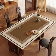 美拉德桌布防水防油免洗防燙pvc餐桌墊輕奢感茶幾桌面保護墊 復而 90CMx180CM48小時(shí)發(fā)貨快馬加鞭