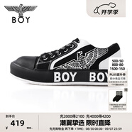 BOY LONDON春秋情侶款板鞋黑白撞色字母老鷹朋克時(shí)尚休閑鞋N79010 黑色 38