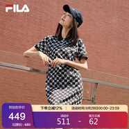 FILA 斐樂(lè)官方女子連衣裙夏季時(shí)尚休閑針織裙