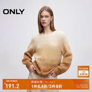 ONLY秋冬柔軟舒適漸變燈籠袖圓領(lǐng)毛衣針織衫女|124313008 C12 沙色 S (160) 80A