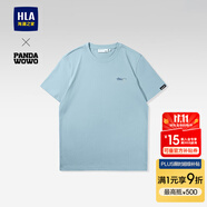 海瀾之家（HLA）短袖T恤男panda wowo熊貓涼感t恤圓領(lǐng)短袖男夏季 淺藍(lán)JQ M 170/88A(M) 推薦63-68kg