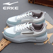 鴻星爾克（ERKE）男鞋復(fù)古中國風(fēng)板鞋男秋季運(yùn)動休閑鞋低幫時尚四季鞋輕便透氣學(xué)生 微晶白/煙雨藍(lán) 標(biāo)準(zhǔn)碼 44