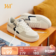 361°運(yùn)動(dòng)男鞋秋季開學(xué)復(fù)古厚底增高小白休閑板鞋子男672426615-5
