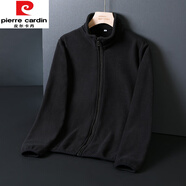 皮爾卡丹（pierre cardin）外套女新款雙面絨寬松春秋抓絨衣加絨衛(wèi)衣百搭搖粒絨開衫男上衣 黑色-抓絨衣【男/外套】今年流行的輕奢品牌 M (建議90-100斤)