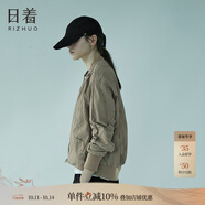 日著（rizhuo）日著原創(chuàng)設(shè)計(jì)女裝2025秋新款城市輕戶外棒球服飛行員夾克短外套 卡其 M