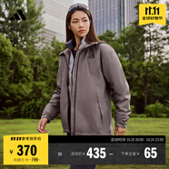 adidas拒水梭織連帽夾克外套男女秋季阿迪達(dá)斯官方輕運(yùn)動 炭灰   M