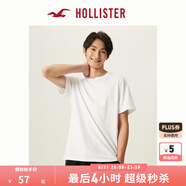 HOLLISTER24夏款經(jīng)典小海鷗情侶基礎(chǔ)款短袖T恤男裝女裝KI324-4042 白色 M (180/100A)