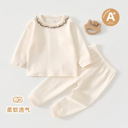 小羊嘟嘟寶寶衣服嬰兒秋裝分體套裝春秋季兒童內衣兩件套男寶秋冬純棉a類(lèi)8 1131木耳花 80 碼6-12個(gè)月