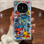 覺(jué)予適用華為matex6手機殼matex5新款matex3折疊屏x6翻蓋x5典藏版透明機械馬里奧全包防摔男女款硬殼保 機械馬里奧E515高透不發(fā)黃 華為 Mate X5