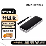 小米部依藍牙超薄音箱便攜戶(hù)外騎行跑步口袋低音炮高音質(zhì)大音量擴音器 黑色BT202[升級版不能插卡]雙