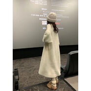軟fufu的水貂絨毛衣女針織開(kāi)衫中長(cháng)款寬松慵懶風(fēng)軟糯溫柔秋冬外套 純白色水貂絨開(kāi)衫 S