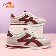 貴人鳥(niǎo)男鞋2026秋冬新款輕便減震運動(dòng)鞋男情侶百搭時(shí)尚舒適透氣鞋子男 米/酒紅【女款】 40
