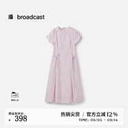 播冷淡系獨特別致連衣裙女25春夏新款收腰氣質(zhì)絕美黑裙DDS2LD5907 R10脂粉 M