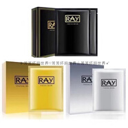 RAY泰國蠶絲面膜補水美百收縮毛孔保濕控油祛痘提亮一盒 【三盒組合 【三盒組合裝】金-銀-黑