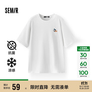 森馬（Semir）【多彩涼感T】短袖t恤女夏中長(zhǎng)款寬松舒適刺繡上衣109324100007