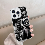 萬(wàn)圣節(jié)暗黑風(fēng)適用蘋(píng)果16promax/15手機(jī)殼iphone14/13/12軟殼XR/XS 骷髏頭【羽紗殼】 蘋(píng)果6S