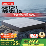 京東京造家居彈簧床墊 黃麻棕邦尼爾彈簧 席夢思床墊1.2×2米