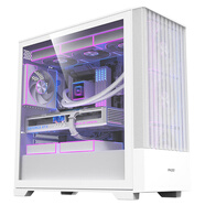 半島鐵盒（PADO）W3白色游戲電腦臺式機主機箱 （11風(fēng)扇位強散熱/360水冷/MATX主板/滑玻側板/5槽PCIE/兼容5090）
