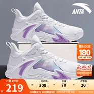 安踏空域4籃球鞋男鞋子學生耐磨運動鞋氣墊緩震防滑實戰(zhàn)球鞋戶外鞋子 【空域4】白/荷蓮紫-2 40