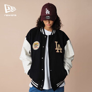 NEW ERA紐亦華MLB棉服男女情侶NY夾克棒球服保暖外套 14117432-海軍藍(lán) L