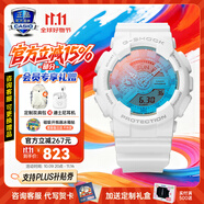 卡西歐（CASIO）黑金手表gshock黑白賽車冰韌運動時尚學生防水送男友七夕禮物腕表 GA-110TL-7A潮流Z時代主題
