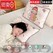 接運貓夏季兒童涼爽冰絲枕套4060可愛(ài)卡通單人學(xué)生夏天枕頭套 A類(lèi)雙面冰絲-草莓女孩涼而不冰 40x60cm一只單枕套告別悶熱 40x60cm一只單枕套告別悶熱
