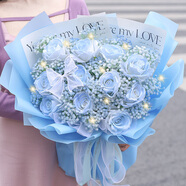 百花館鮮花速遞玫瑰花束同城配送當(dāng)日達(dá)生日禮物女士真花禮品送女友老婆 星辰之戀-11朵|dy679