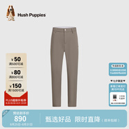 Hush Puppies【商場(chǎng)同款】暇步士男裝夏季舒適柔軟日常商務(wù)休閑褲 暮灰色 38