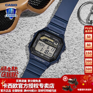 卡西歐（CASIO） 男表女表卡西歐手表男女情侶表學(xué)生時(shí)尚運(yùn)動(dòng)表太陽能雙顯電子表 WS-1600H-2AVPF宇宙藍(lán) 10年電量