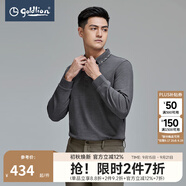 金利來(lái)【含羊毛】秋冬新款長(cháng)袖polo衫男商務(wù)休閑純色翻領(lǐng)T恤 58L1-灰色 L 175/92A 推薦130-140斤