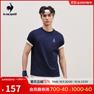 樂卡克法國公雞夏季男子經(jīng)典百搭短袖T恤L242MCNA0311 藏青色 L