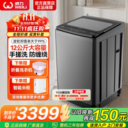 威力（WEILI）8公斤/10公斤/12公斤全自動洗衣機大容量波輪 手搓洗不傷衣 自判水位 一鍵洗衣桶自潔 家用洗衣機 XQB120-2039C【12公斤-手搓洗】