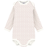 PETIT BATEAU法國小帆船童裝嬰幼兒春夏款長(cháng)袖全棉包屁衣A0EKZ 紅色字母A0D4U03 73cm