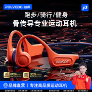 鉑典（POLVCDG）骨傳導藍牙耳機不入耳運動(dòng)無(wú)線(xiàn)耳骨傳導耳機跑步防掉騎行掛耳式通話(huà)降噪耳機 火赫紅【32G內存 京倉直發(fā)】