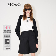 MO&Co.MC刺繡棉質(zhì)寬松T恤美式復(fù)古打底衫情侶裝t恤純棉T恤摩安珂 本白色-第2批 L 170