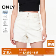 ONLY夏季時(shí)尚百搭高腰顯瘦A字短褲牛仔褲女|124243004 J2G 米白色 XS 155/60A